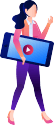 Illustration – female manager with a tablet